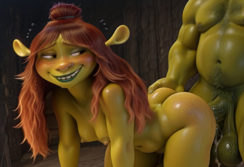 ai_generated father_and_daughter felicia_(shrek) incest ogre ogre_girl shrek shrek_(series) tagme