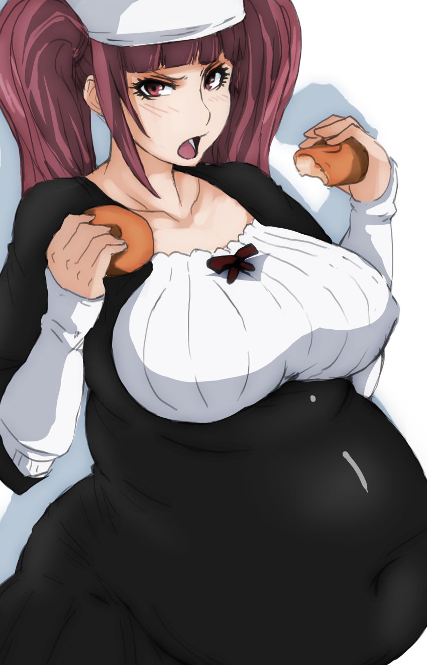 bbw belly_overhang big_belly big_female bleach blush blush chubby chubby_female dokugamine_riruka donut embarrassed fat fat_ass fat_female fat_fetish fat_girl fat_woman fatty kipteitei large_female obese obese_female overweight overweight_female pig plump pork_chop pudgy_belly thick_thighs tubby weight_gain