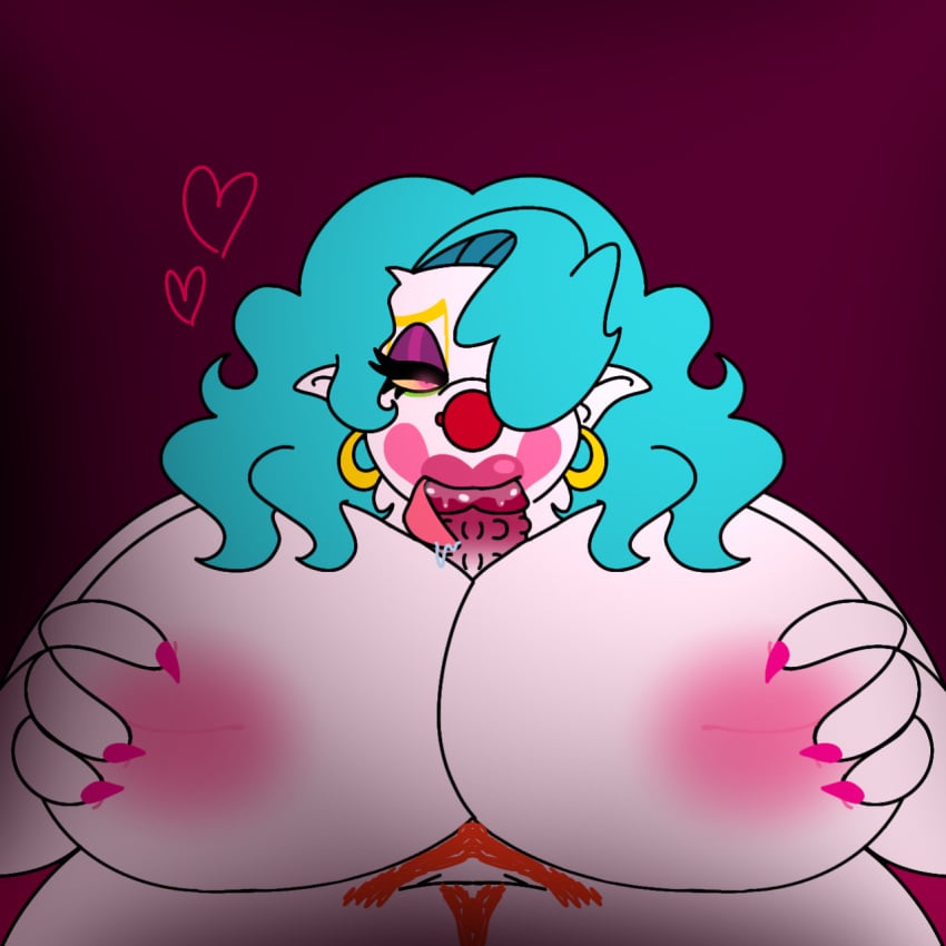 bbw bbw_mom blowjob blue_hair clown killer_klowns_from_outer_space milf paizuri petals_(klownoklock) pink_eyes slim_(killer_klowns_from_outer_space) titjob