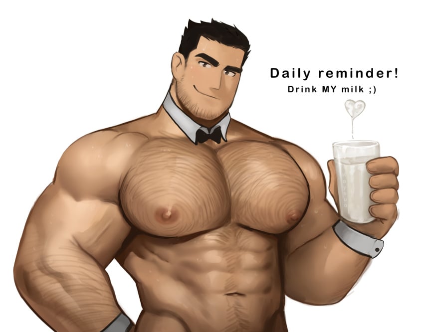 1boy abs bara bara_tiddies bara_tits big_muscles big_pecs black_hair black_tie body_hair busty chest_hair cup_of_milk erect_nipples facial_hair gay glass_of_milk hairy hairy_arms hairy_chest hairy_male happy_trail holding_cup holding_glass holding_object huge_pecs human human_only kaysuo looking_at_viewer lucas_lee male male_chest male_focus male_nipples male_only manboobs manly milk moobs muscles muscular muscular_male naked nipples nude nude_male out_of_frame_censoring pecs pectorals penis_out_of_frame pubic_hair scott_pilgrim scott_pilgrim_takes_off simple_background six_pack smirk smirking smirking_at_viewer solo solo_focus solo_male sweat sweatdrop sweating thick_eyebrows tie tie_only white_background