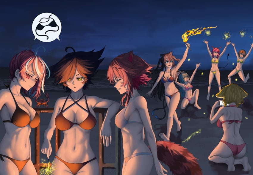 ass beach chessivt emikukis hetto_detto horns karmavt large_breasts latam_virtual_youtuber manasenshou nott_vt owozu rakkun shubyuwu sirivt swimsuit tail virtual_youtuber vtuber vtuberfanart