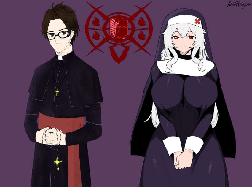 big_breasts busty darkraimola eriskrai erispheria hourglass_figure jackreaper nun red_eyes twitch virtual_youtuber vtuber white_hair youtube youtube_hispanic