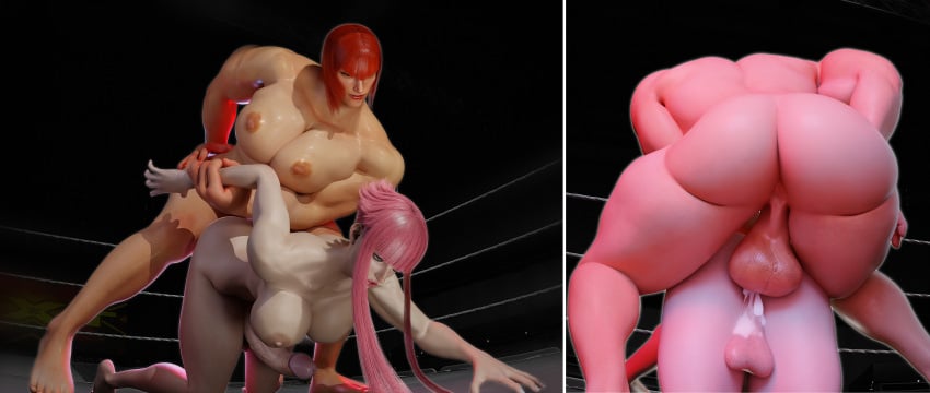 3d anal big_balls big_breasts big_penis blender capcom cum cum_inside futa_on_futa futanari manon_legrand marisa_rossetti pink_hair red_hair self_upload street_fighter street_fighter_6 trippah_reloaded wrestling wrestling_ring