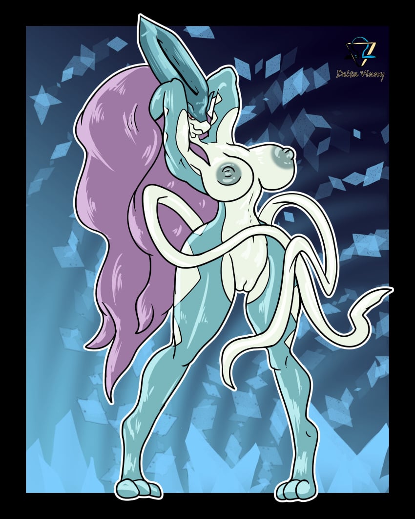 anthro big_breasts breasts deltavinny female furry legendary_pokemon naked pokémon_(species) pokemon pokemon_(species) pussy suicune