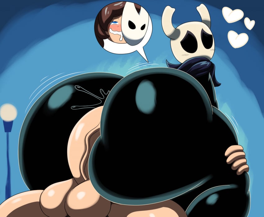 1femboy 1male big_ass big_butt big_penis black_body black_skin femboy femboy_focus femboy_on_male hollow_knight humanoid hyper_ass male male_only mechspazer non-human penis protagonist_(hollow_knight) toony