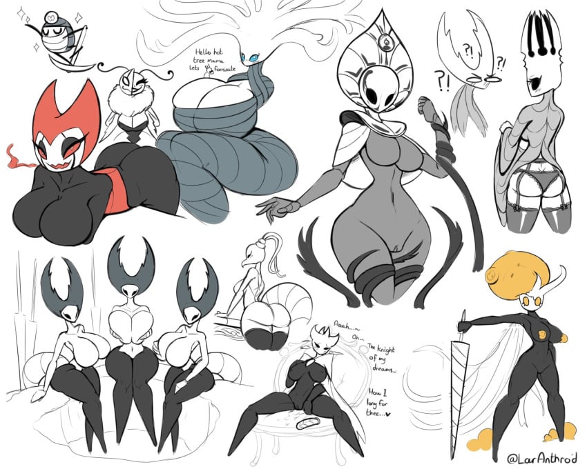 2d_(artwork) 5_fingers anthro aroused arthropod ass bent_over big_breasts black_body black_eyes blue_eyes blush bodily_fluids bound_by_tentacles branch breast_rest breasts breath breath_cloud breath_powers broken_vessel chair claws cloak clothing confusion divine_(hollow_knight) elemental_manipulation emilitia exposed_breasts eyebrows eyelashes eyeshadow facial_markings female fingers fire fire_breathing fire_manipulation furniture genital_fluids genitals godseeker grey_body grey_cloak group hands_on_table hands_under_breasts head_markings heart hi_res holding_breast holding_object holding_sword holding_weapon hollow_knight hollow_knight_(character) horn huge_breasts insects iselda_(hollow_knight) king knight laranthrod larger_female latiar legwear lips lipstick looking_at_viewer looking_back looking_back_at_viewer makeup male mantis mantis_lord markings mask masturbation medium_breasts melee_weapon miner mtf_crossgender multiple_girls myla_(hollow_knight) nail_(weapon) navel neck_tuft nightmare_king_grimm nightmare_queen_grimm nipples noble orange_eyes orange_nipples pale_king_(hollow_knight) pickaxe pussy pussy_juice queen question_mark red_eyes red_horn royalty rule_63 sex_toy sitting size_difference sketch sketch_page smaller_male smile standing surprise sword table tail tentacle tentacles_around_arms tentacles_around_legs tentacles_on_female text the_infection_(hollow_knight) thick_thighs tuft underwear vessel_(species) warrior weapon white_body white_lady_(hollow_knight) wide_hips