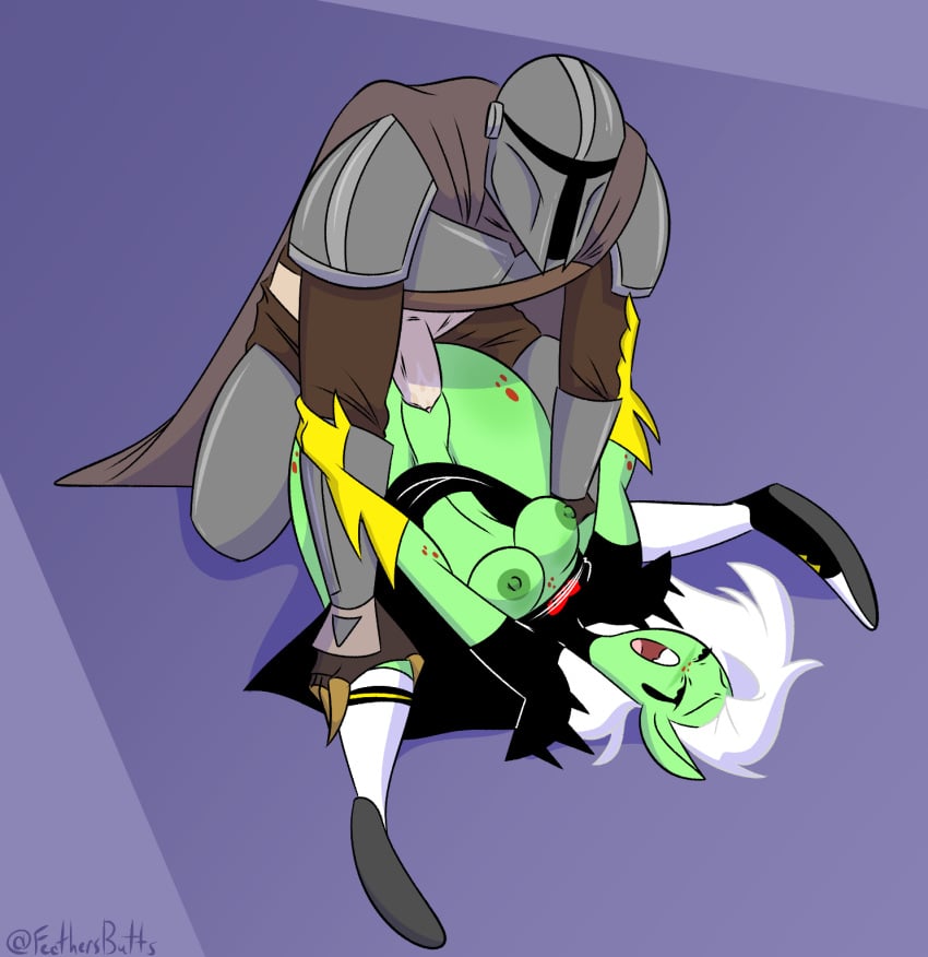 1boy 1boy1girl 1girls 2020 alien alien/human alien_girl alien_humanoid areola arm_grab armor bodily_fluids bottomwear breasts closed_eyes clothed clothing crossover din_djarin disney duo erection eyebrows faceless_character faceless_male feathers-butts female footwear genital_fluids genitals gloves green_areola green_body green_nipples green_skin hair handwear headgear helmet hi_res human human_on_humanoid human_penetrating human_penetrating_humanoid humanoid humanoid_penetrated interspecies leg_grab long_hair lord_dominator male male/female mammal nipples noseless not_furry open_mouth penetration penile penile_penetration penis penis_in_pussy pussy pussy_juice raised_bottomwear raised_clothing raised_topwear sex shoes signature star_wars teeth the_mandalorian tongue topwear vaginal_penetration wander_over_yonder white_hair