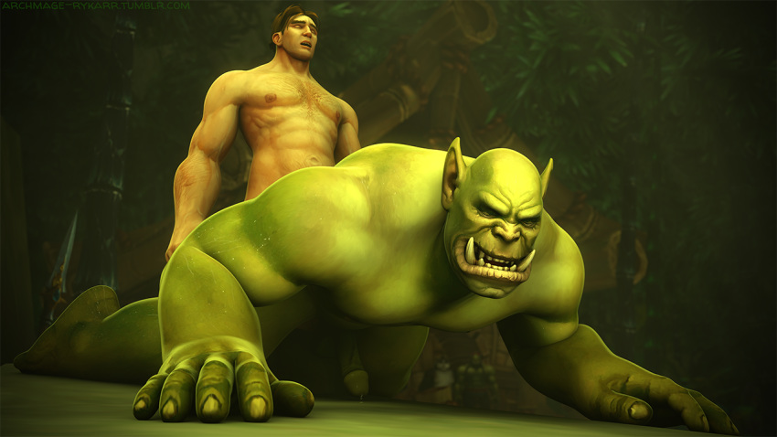 3d abs all_fours anal anal_sex archmagerykarr bara bent_over biceps chubby closed_eyes erection gay human looking_at_viewer looking_pleasured male male_focus male_only moan moaning muscles muscular muscular_male naughty_face nipples nude on_floor on_ground orc pecs penis pleasure_face precum sex smile sweat video_games warcraft world_of_warcraft yaoi