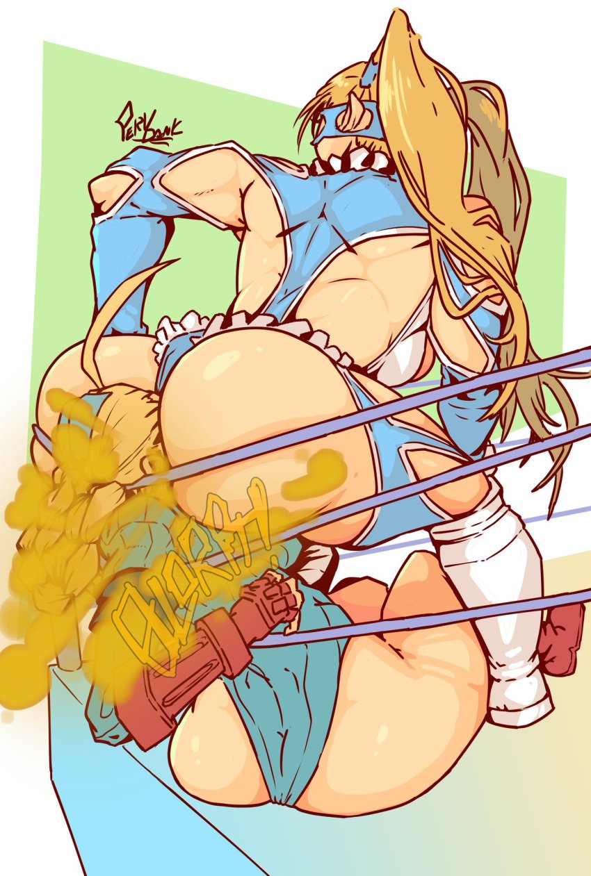 2girls ass_in_face cammy_white fart fart_torture femdom forced humiliation lezdom multiple_girls pervdarkling_(artist) rainbow_mika smelling_ass stinkface street_fighter wrestling