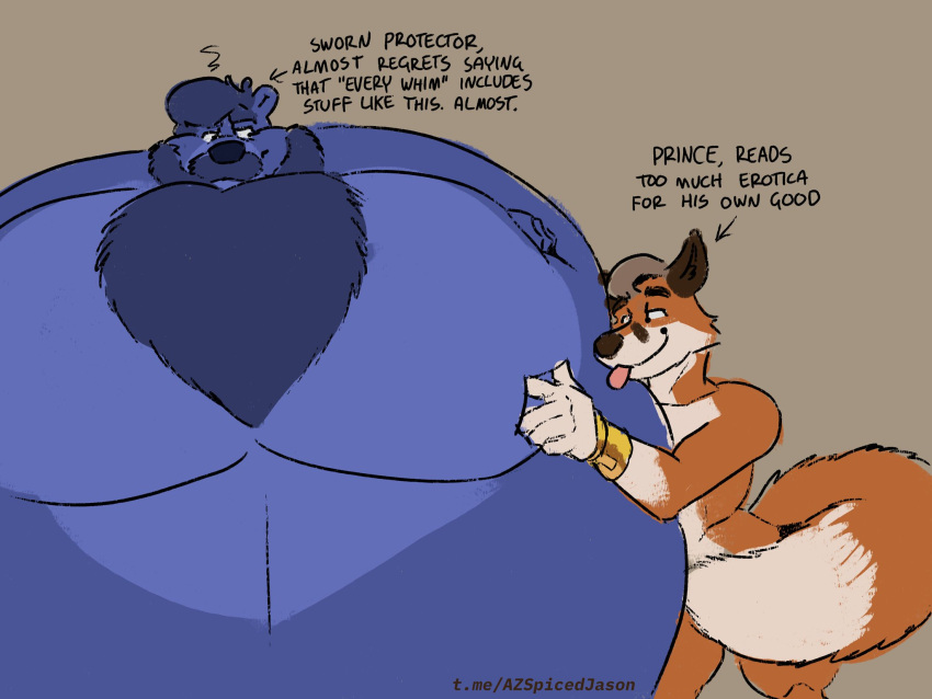 azspicedjason blueberry_inflation furry gay praising spherical_inflation sunken_head sunken_limbs