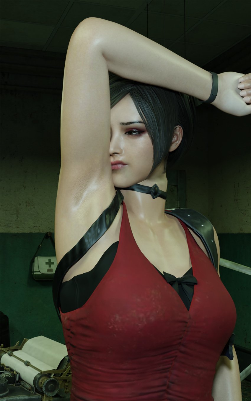 1girls 3d ada_wong armpit armpit_focus armpit_sniffing armpit_stubble armpits asian asian_female blender bracelet capcom clothing collar dress female female_focus female_only holster japanese_female red_dress resident_evil resident_evil_2 resident_evil_2_remake short_hair smelling_armpit smelling_armpits sniffing sniffing_armpit sniffing_armpits stinky stinky_armpits sweaty_armpits theblendertaper