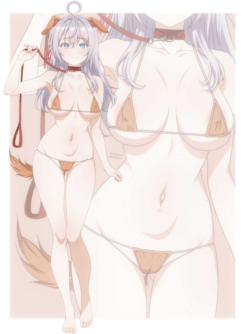 1girls 2d 2d_(artwork) 2d_artwork ahoge alisa_mikhailovna_kujou ankles areola_slip areolae_slip armpits ass_visible_through_thighs audirenze bare_armpits bare_arms bare_belly bare_calves bare_chest bare_hands bare_hips bare_knees bare_legs bare_midriff bare_navel bare_shoulders bare_skin bare_thighs bare_toes barefoot belly belly_bulge belly_button big_breasts bikini bikini_bottom bikini_only bikini_top blue-eyed_female blue_eyes breasts breasts_apart brown_background brown_bikini brown_bikini_bottom brown_bikini_top brown_micro_bikini brown_string_bikini brown_swimsuit brown_swimwear busty busty_female busty_girl busty_teen calves cleavage closed_mouth_smile collar collarbone curvaceous curvaceous_body curvaceous_female curvaceous_figure curvaceous_hips curvaceous_teen curvy curvy_body curvy_female curvy_figure curvy_hips curvy_teen digital digital_art digital_drawing digital_drawing_(artwork) digital_media digital_media_(artwork) drawing e-cup_breasts elbows exposed_armpits exposed_arms exposed_belly exposed_chest exposed_hips exposed_legs exposed_midriff exposed_navel exposed_shoulders exposed_skin exposed_thighs exposed_toes eyebrows_visible_through_hair fake_animal_ears fake_animal_tail fake_dog_ears fake_dog_tail feet female female_focus female_only fingers full_body groin hair_between_eyes halterneck high_resolution high_school_student highres hourglass_figure inframammary_fold inguinal_crease inguinal_ligament knees large_boobs large_breasts lean_figure leash legs long_hair looking_at_viewer micro_bikini midriff narrow_waist navel nervous nervous_expression nervous_face nervous_female nervous_smile nipple_bulge partially_exposed_vulva partially_visible_vulva red_collar red_leash russian_female school_girl shoulders shy shy_expression shy_female shy_girl shy_smile silver-haired_female silver_hair silver_hair_female simple_background slender_body slender_waist slim_waist smile smiley_face smiling smiling_at_viewer solo standing string_bikini swimsuit swimwear teen_girl teenage_girl teenage_tits teenager thick_thighs thigh_gap thighs thong_bikini toes tokidoki_bosotto_russian_de_dereru_tonari_no_alya-san wide_hips young_female young_woman