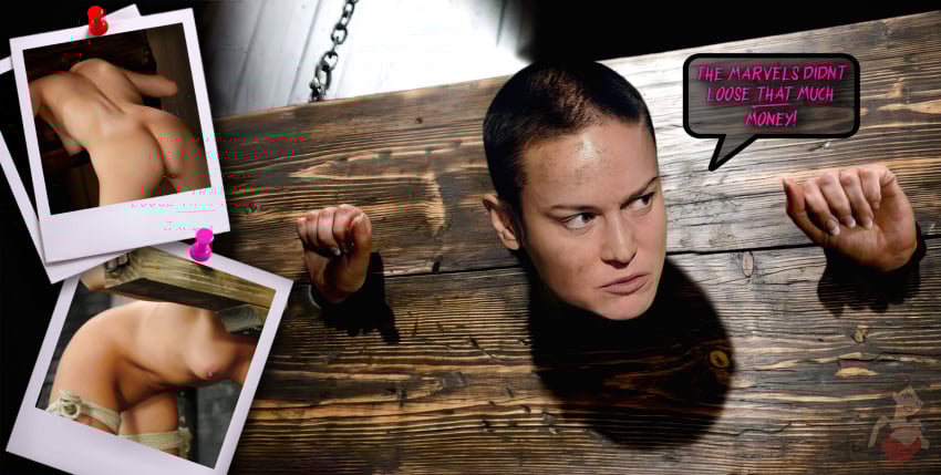 bondage brie_larson captain_marvel celebrity demond4n photoshop stockade stocks