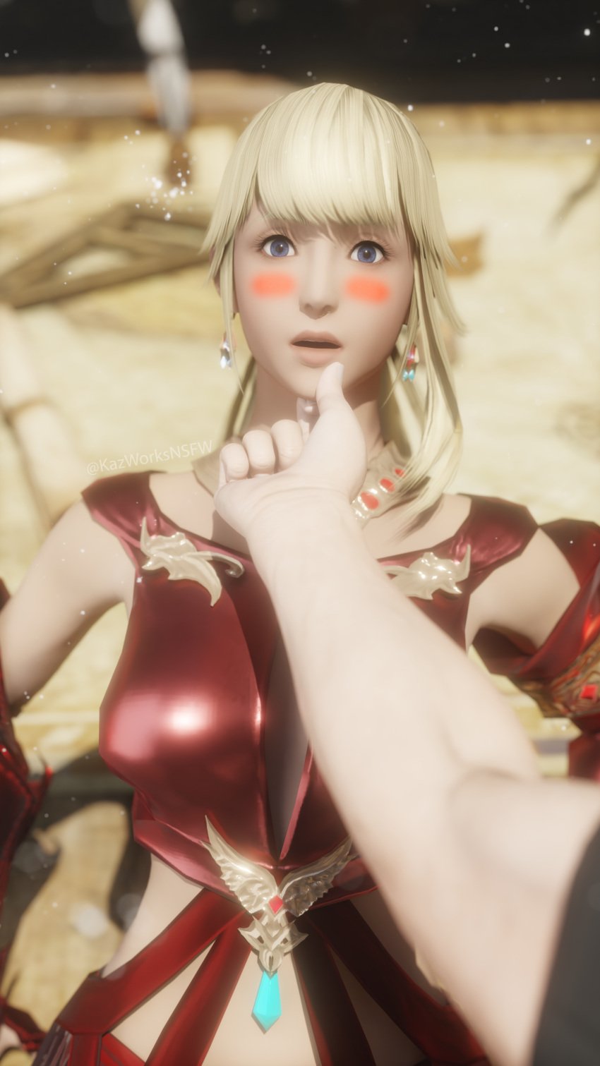 3d 3d_(artwork) 3d_background 3d_model 3d_render 8k blush blushing_at_viewer clothed clothed_sex dominant_male final_fantasy final_fantasy_xiv hi_res highres kazworksnsfw lyse_hext pov pov_eye_contact pov_male square_enix submissive_female