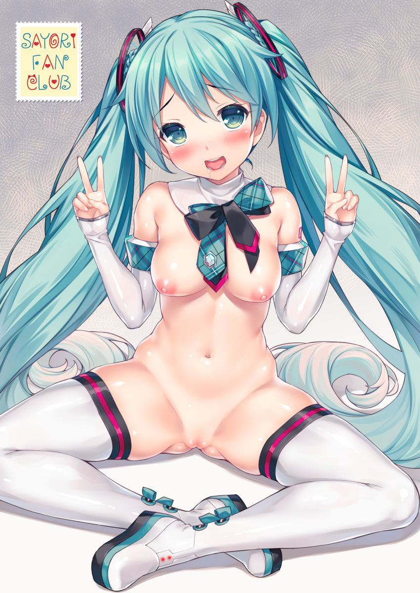 crypton_future_media hatsune_miku magical_mirai_(vocaloid) naked nipples pussy sayori tattoo thighhighs uncensored vocaloid