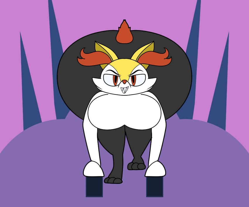 big_ass big_breasts braixen breasts bubble_butt cleavage female furry huge_ass huge_breasts nintendo pokemon pokemon_(species) teaset_haliley thick_thighs wide_hips