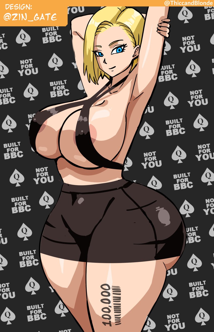 android_18 blackedpawg18 blonde_hair cleavage cuckold dragon_ball dragon_ball_super dragon_ball_z huge_ass netorare ntr queen_of_spades