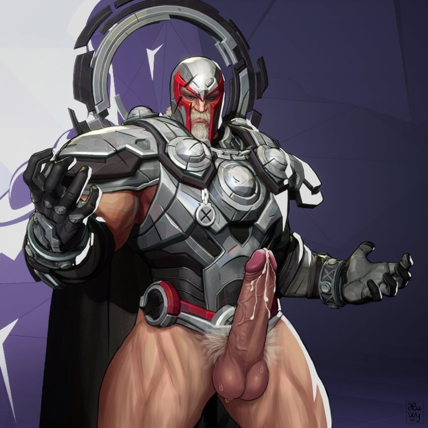 armor bara dilf erik_lehnsherr gay magneto magneto_(marvel_rivals) male male_focus male_only marvel marvel_comics marvel_rivals max_eisenhardt mutant_(marvel) old_man x-men