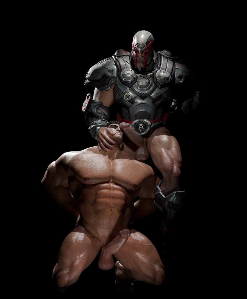 2boys bara erik_lehnsherr frank_castle gay magneto magneto_(marvel_rivals) male male_focus male_only marvel marvel_comics marvel_rivals max_eisenhardt mutant_(marvel) onibaraart punisher punisher_(marvel_rivals) x-men