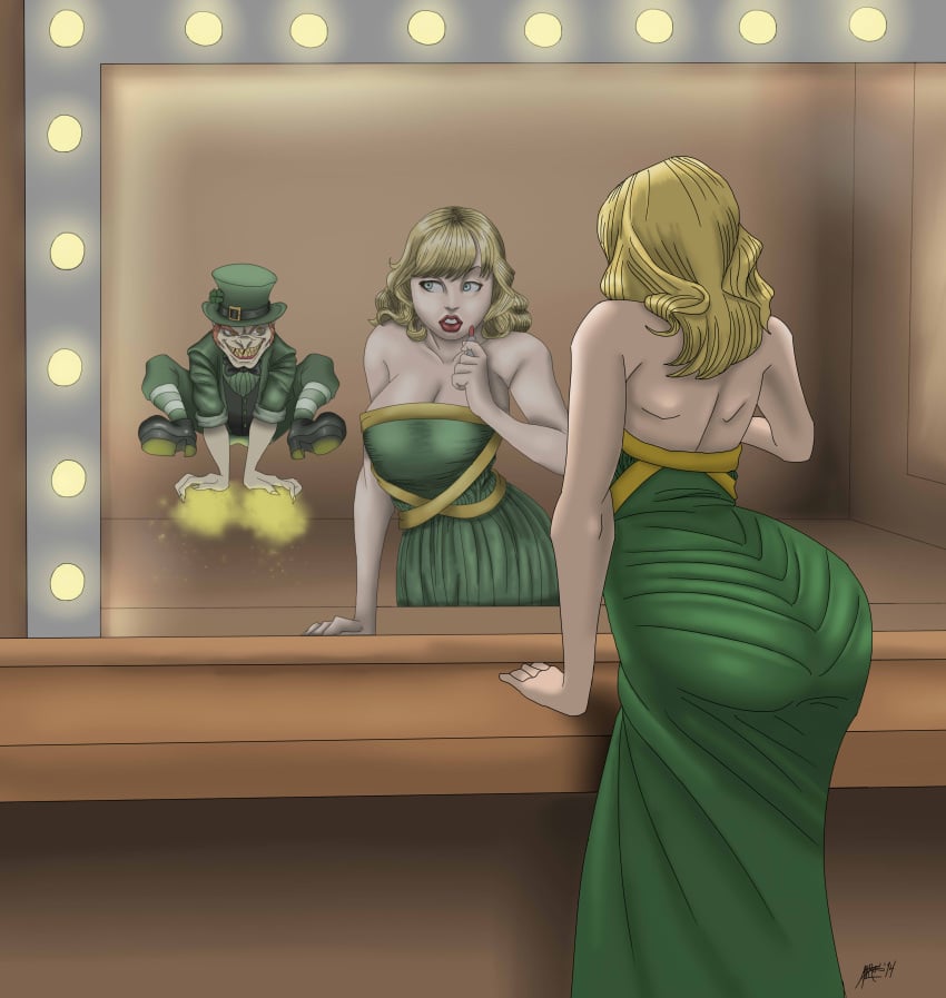 big_ass big_breasts colored female leprechaun leprechaun_(series) lordaltros tagme thick_lips