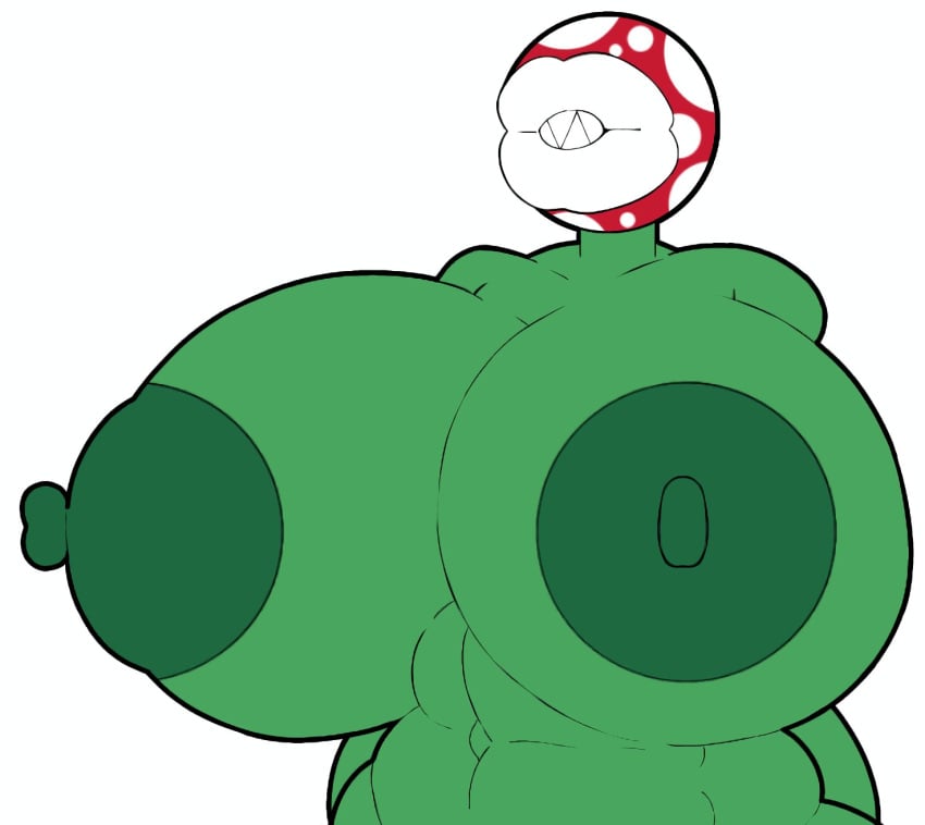 areolae breasts huge_areolae huge_breasts iktomi mario_(series) nintendo piranha_plant videogamedunky