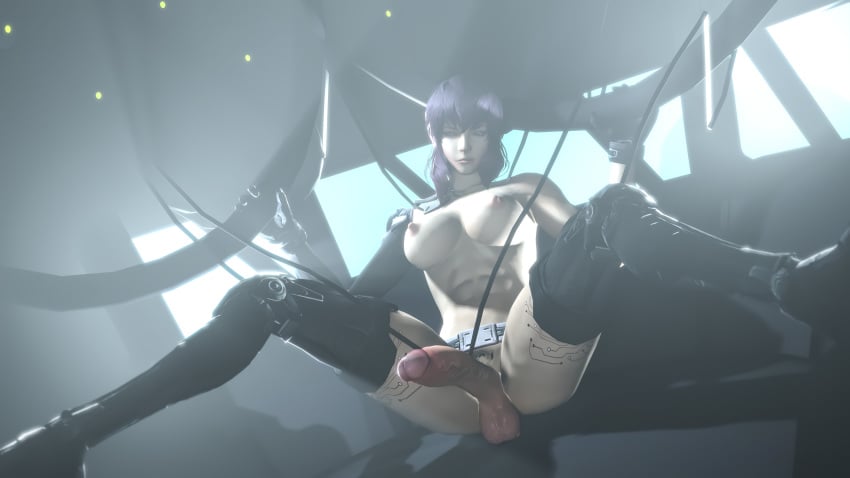 1futa 3d absurdres areolae balls big_breasts big_penis breasts cybernetics cyborg erection futa_only futanari ghost_in_the_shell ghost_in_the_shell_stand_alone_complex highres intersex kusanagi_motoko large_breasts looking_at_viewer mitrild-sfm nipples penis solo solo_futa source_filmmaker spread_legs testicles