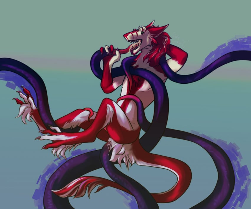 alichart anal anal_sex fur imperishable86 male penetration red_fur sergal tentacle