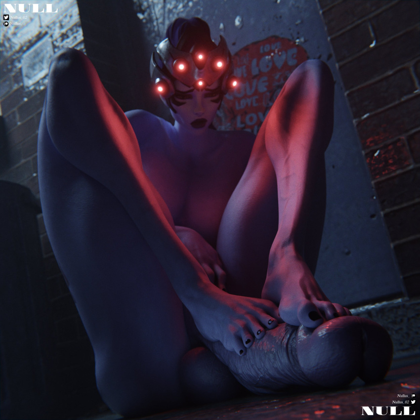 3d autofootjob feet futa_only futanari nullus_02 penis widowmaker