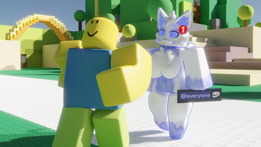 1boy 1girls 3d clyde_(discord) discord furry nearlyepoint noob roblox robloxian tagme