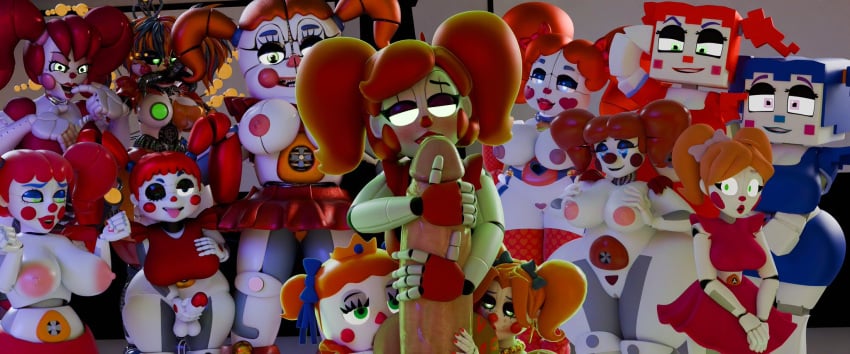 13girls 1boy 3d 3d_model animatronic arms_around_penis baby_(fnafsl) circus_baby circus_baby_(fnaf) circus_baby_(minecraft) circus_baby_(sausagesspicy) circus_booby circus_mommy clown clown_girl dialog english_dialogue english_text female five_nights_at_freddy's five_nights_at_freddy's:_sister_location fnaf genitals green_eyes hugging_penis jordevoir kissing_balls kissing_penis lipstick_on_balls multiple_girls nipples penis_worship plush_baby red_eyes robot robot_girl scottgames scrap_baby scrap_baby_(cosmic_trance) scrap_baby_(fnaf) sexbot_circus_baby sister_location so87baby summer_of_87_baby text twintails