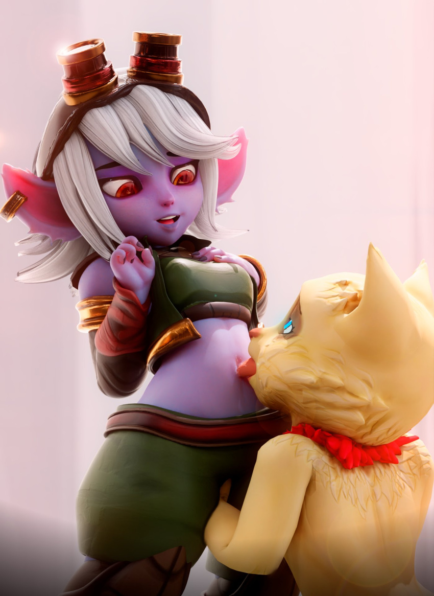 2023 3d alternate_version_available clothed furry league_of_legends licking teemo teemoty tristana yordle