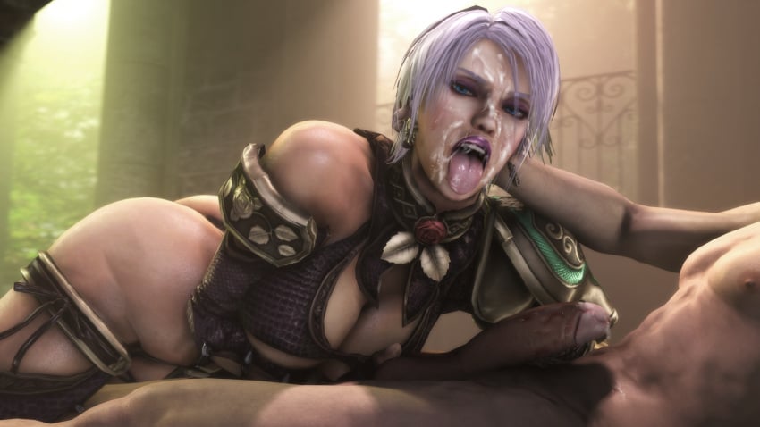 3d after_sex cum cum_on_face erection facial human_male isabella_valentine looking_at_viewer noname55 open_mouth penis sex soul_calibur source_filmmaker tongue tongue_out