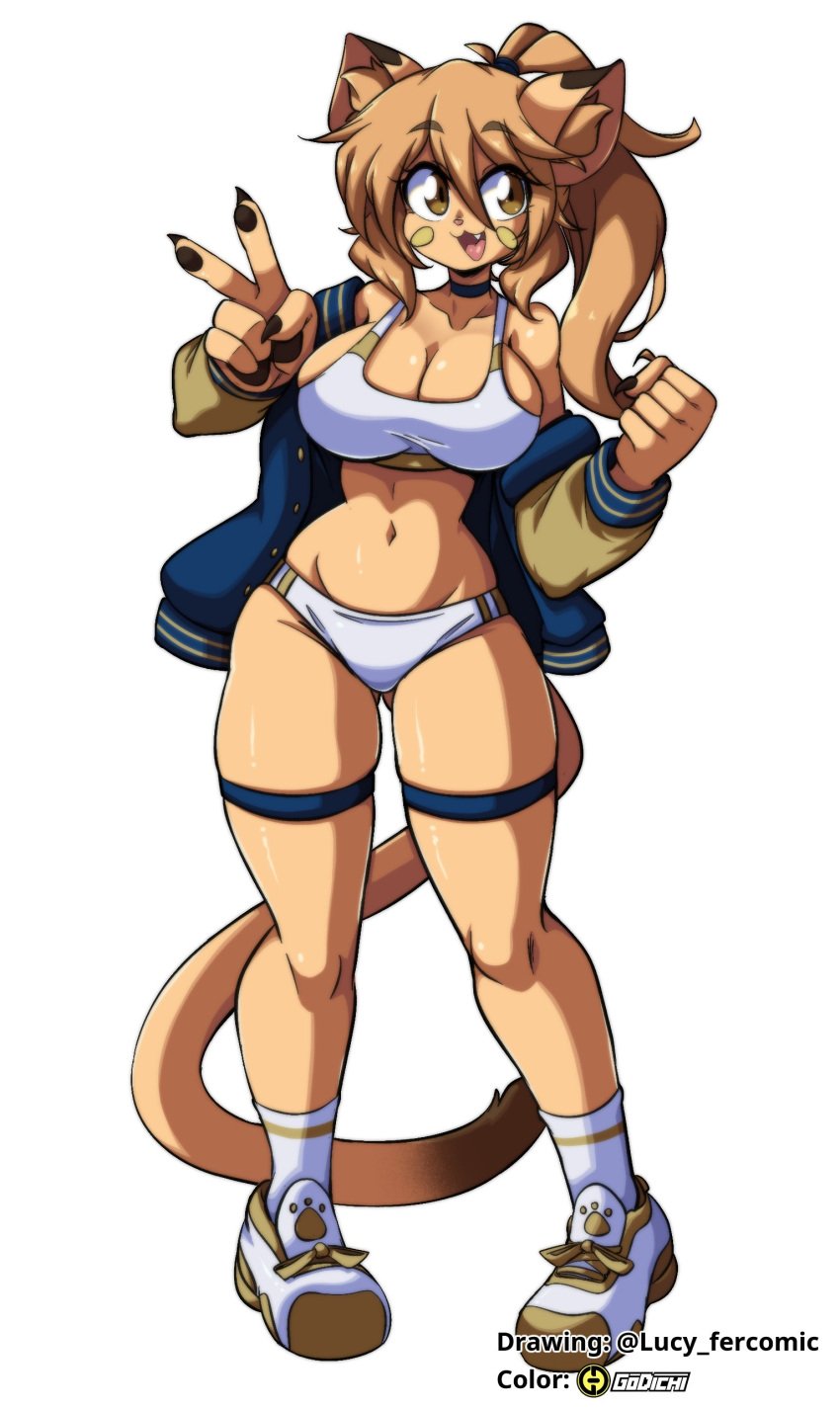 belly big_breasts breasts cleavage female furry godichi goya_(lucyfercomic) huge_breasts lucyfercomic tagme thick_thighs wide_hips