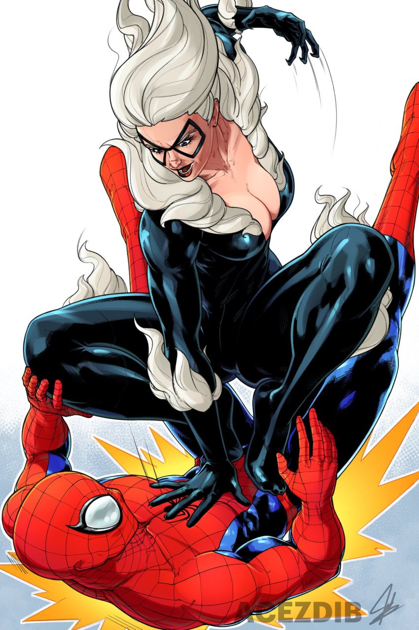 1boy 1boy1girl 1girls acezdib big_ass big_breasts black_cat_(marvel) breasts bust busty chest curvaceous curvy curvy_figure digital_media_(artwork) felicia_hardy female hero heroine hips hourglass_figure large_breasts legs light-skinned_female light-skinned_male light_skin male male/female marvel marvel_comics meme peter_parker slim_waist spider-man spider-man_(series) straight superhero superheroine thick thick_hips thick_legs thick_thighs thief thighs voluptuous waist white_hair wide_hips