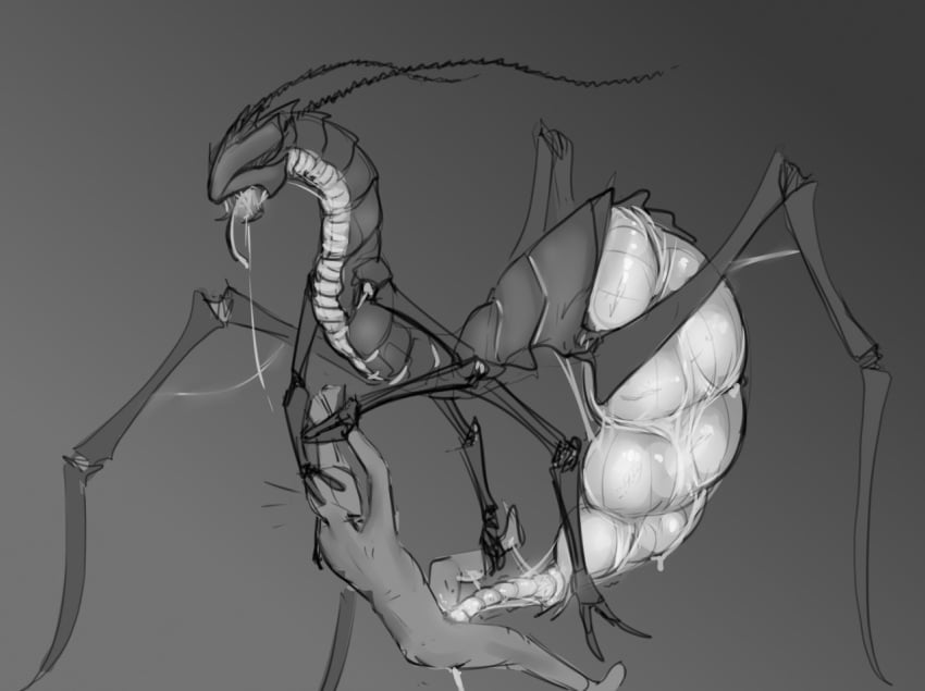 4_arms alien alien_girl antennae_(anatomy) anthro anthro_dominating_human anthro_dominating_male anthro_penetrated archived_source arm_grab arthropod arthropod_abdomen arthropod_abdomen_genitalia bestiality bodily_fluids breeding cum_inside dominant dominant_anthro dominant_female duo female female_anthro female_on_human female_penetrated feral feral_penetrated genitals hands_above_head hands_together head_grab human human_on_anthro human_on_feral human_penetrating human_penetrating_anthro human_penetrating_female human_penetrating_feral insect insect_girl insectophilia inteko interspecies larger_anthro larger_female larger_penetrated leg_grab male male/female male_human male_human/female_insect male_on_anthro male_penetrating male_penetrating_anthro male_penetrating_female mammal mandibles monochrome monster_girl multi_arm multi_limb nightmare_waifu ovipositor ovipositor_penetration penetration penile penile_penetration penis_in_ovipositor restrained_arms saliva semi-anthro sex size_difference smaller_human smaller_male wrists_held wrists_together xenophilia