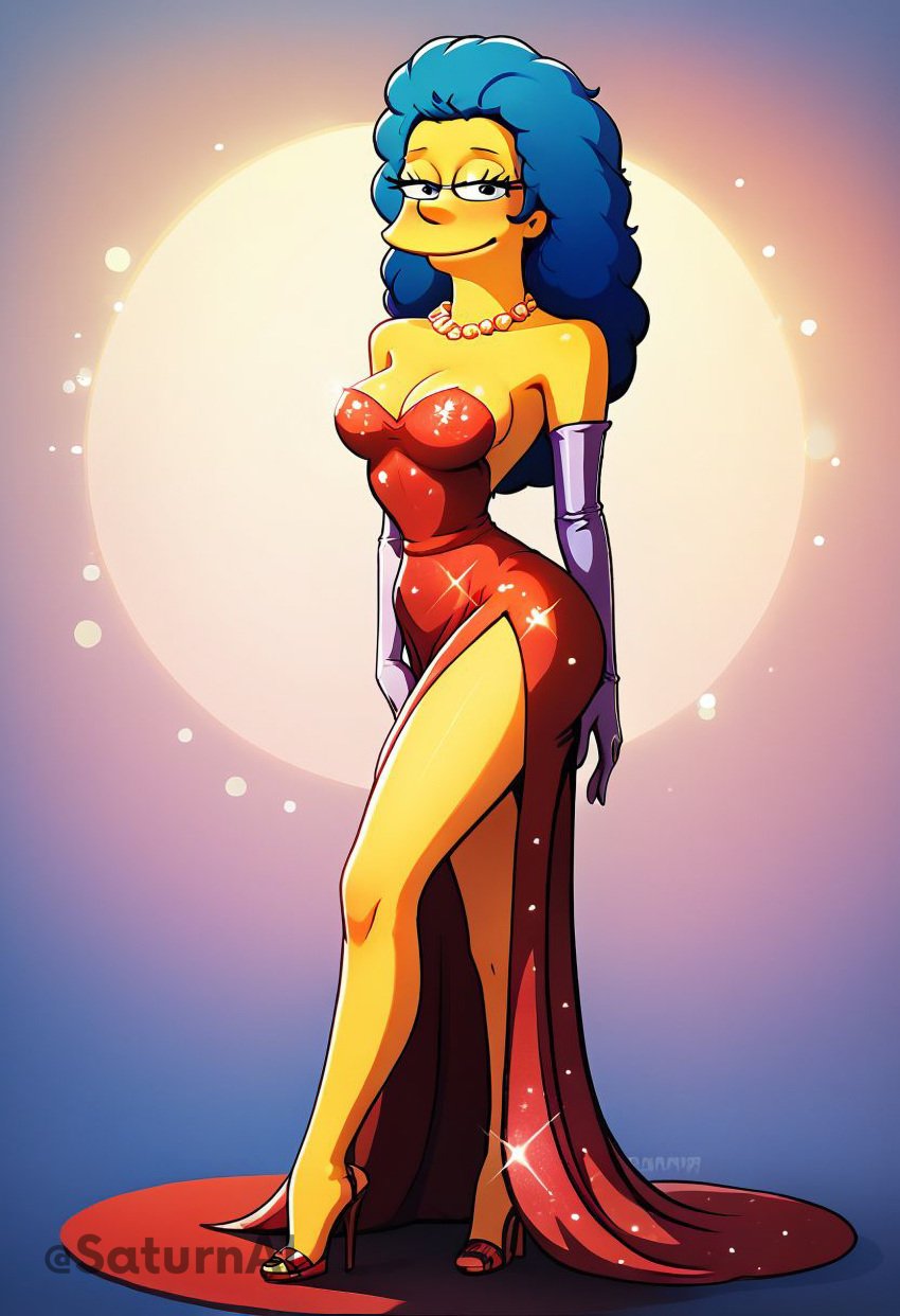 ai_generated jessica_rabbit_(cosplay) marge_simpson tagme the_simpsons