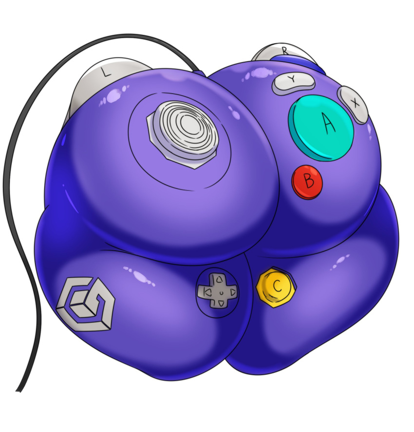 anthro controller curvy gamecube gamecube_controller inanimate inanimate_object kingjion nintendo nintendo_gamecube video_game_controller