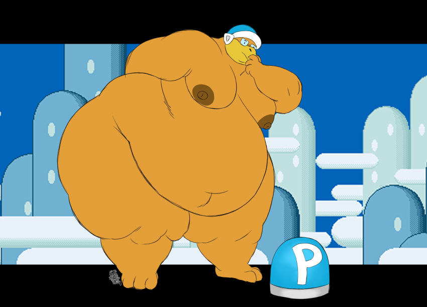 anthro bhm fat koopa male male_only mario_(series) moobs morbidly_obese morbidly_obese_male nintendo obese obese_male overweight overweight_male sketchiest_affairs ssbhm super_mario_world tagme thick_thighs ussbhm