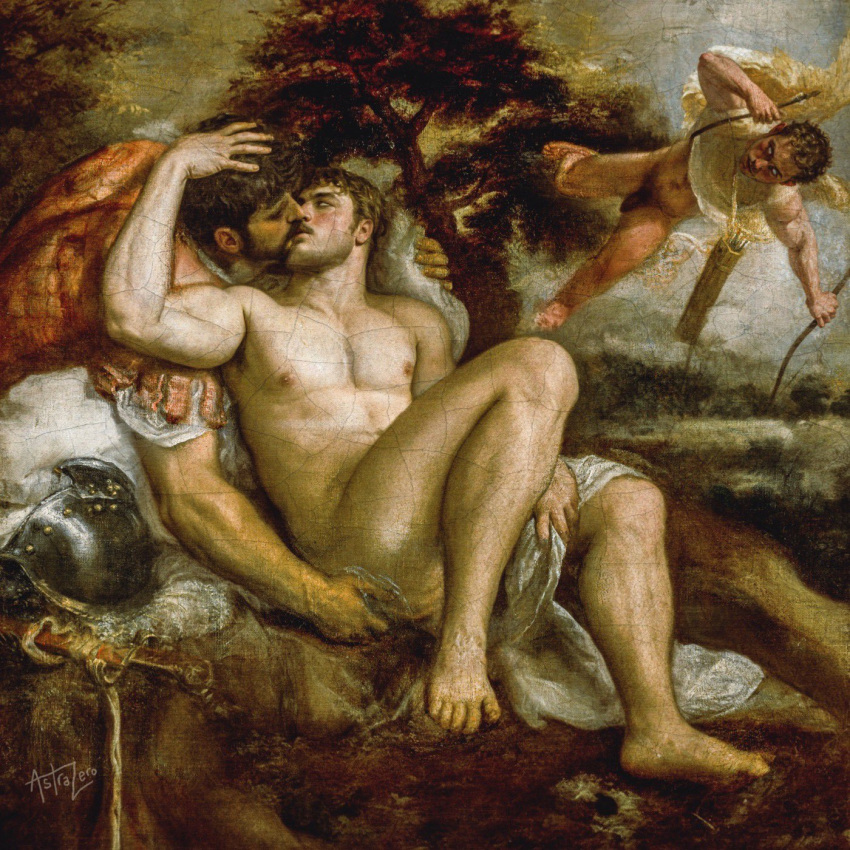 astra_zero big_balls big_penis gay greek greek_mythology historical history male male/male male_only muscle muscular_male mythology only_male painting penis philoctete yaoi