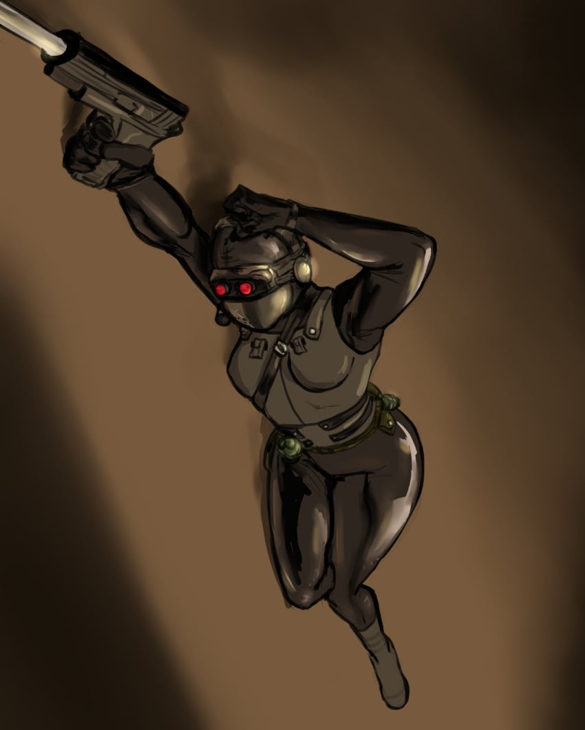 1girls 2d artist_request black_ops_(half-life) black_ops_assassin female female_only firearm gun half-life half-life_(series) human human_female human_only pistol pistol_in_hand solo tagme weapon