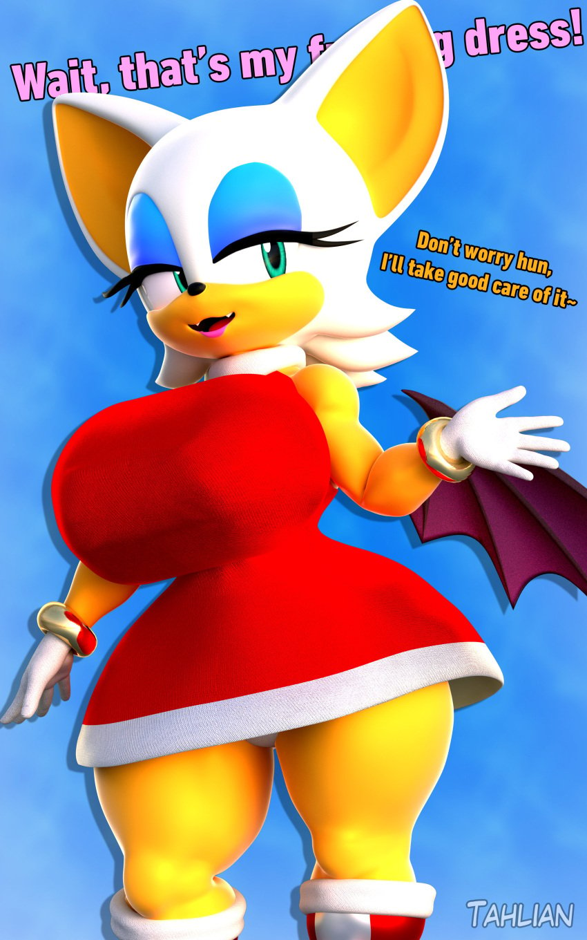 1girls 3d 3d_(artwork) 3d_model amy_rose_(cosplay) bat_wings big_ass big_breasts clothed cosplay furry gloves mobian mobian_(species) mobian_bat rouge_rose rouge_the_bat sega sonic_(series) sonic_adventure_2 sonic_the_hedgehog_(series) tahlian