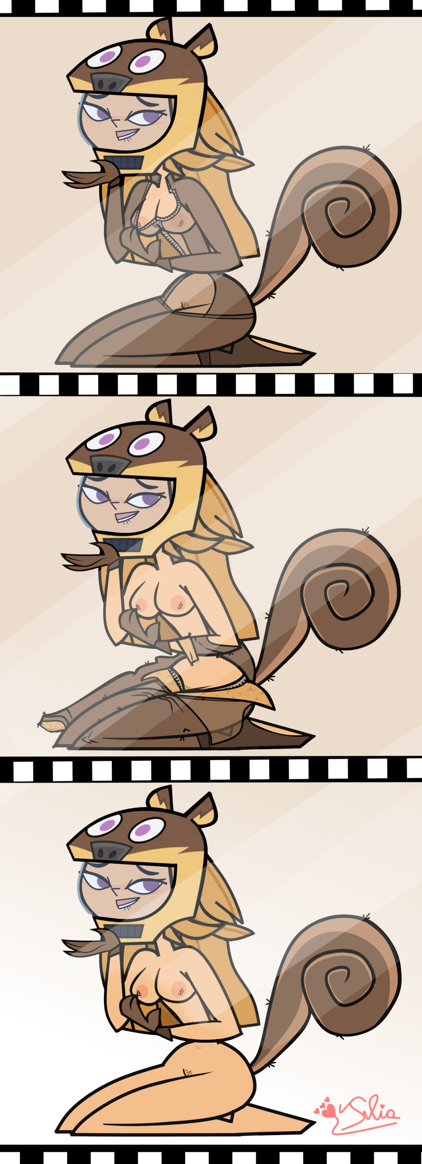 julia_(tdi) kingflurry51 squirrel_girl squirrel_tail total_drama_island total_drama_island_(2023) undressing