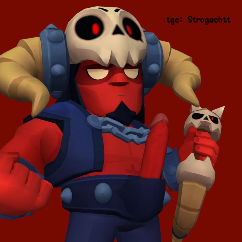 1man 3d big_penis bo_(brawl_stars) brawl_stars devil gay male only_male red_body red_penis red_skin satan solo strogach