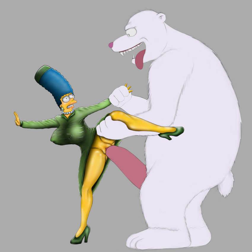 bear cydlock female large_penis marge_simpson sex size_difference tagme the_simpsons yellow_body zoophilia