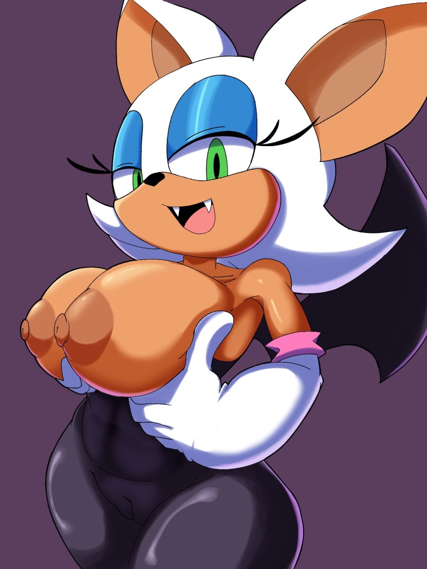 1girls bat_wings breasts curvy holding_breast huge_breasts pliica_22 pussy rouge_the_bat seductive_look smiling_at_viewer sonic_(series) stomach thick thick_thighs