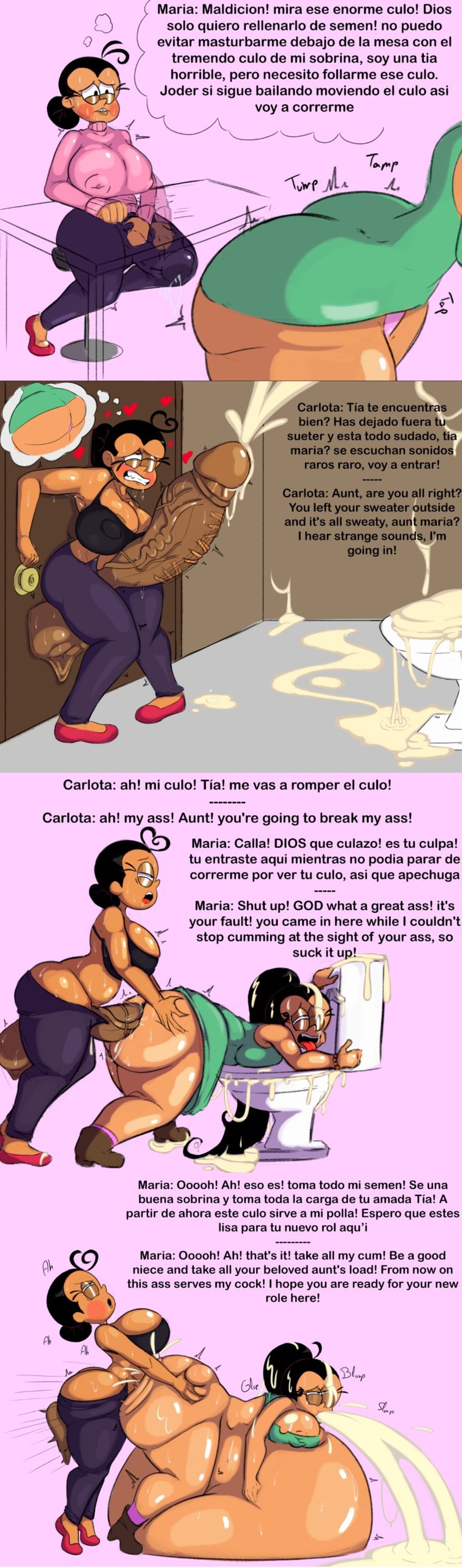 1futa ass_grab bathroom big_belly breasts butt_grab carlota_casagrande cleavage clenched_teeth clothed comic cum cum_in_ass cum_through cumflated_belly cumflation dance dark-skinned_female dark-skinned_futanari dark_skin dumptruck_ass dumptruck_butt erect_penis erection excitation female female_on_futa futa_on_female futanari huge_ass huge_breasts huge_cock hyper_cumflation hyper_penis incest inflation maria_santiago masturbation nickelodeon nipples_visible_through_clothing no_bra penetration penis_clothing penis_grab penis_in_ass rape rape_face revealing_clothes robin2024_(artist) sex sideass teasing the_casagrandes the_loud_house toilet_sex underass voraciouscake