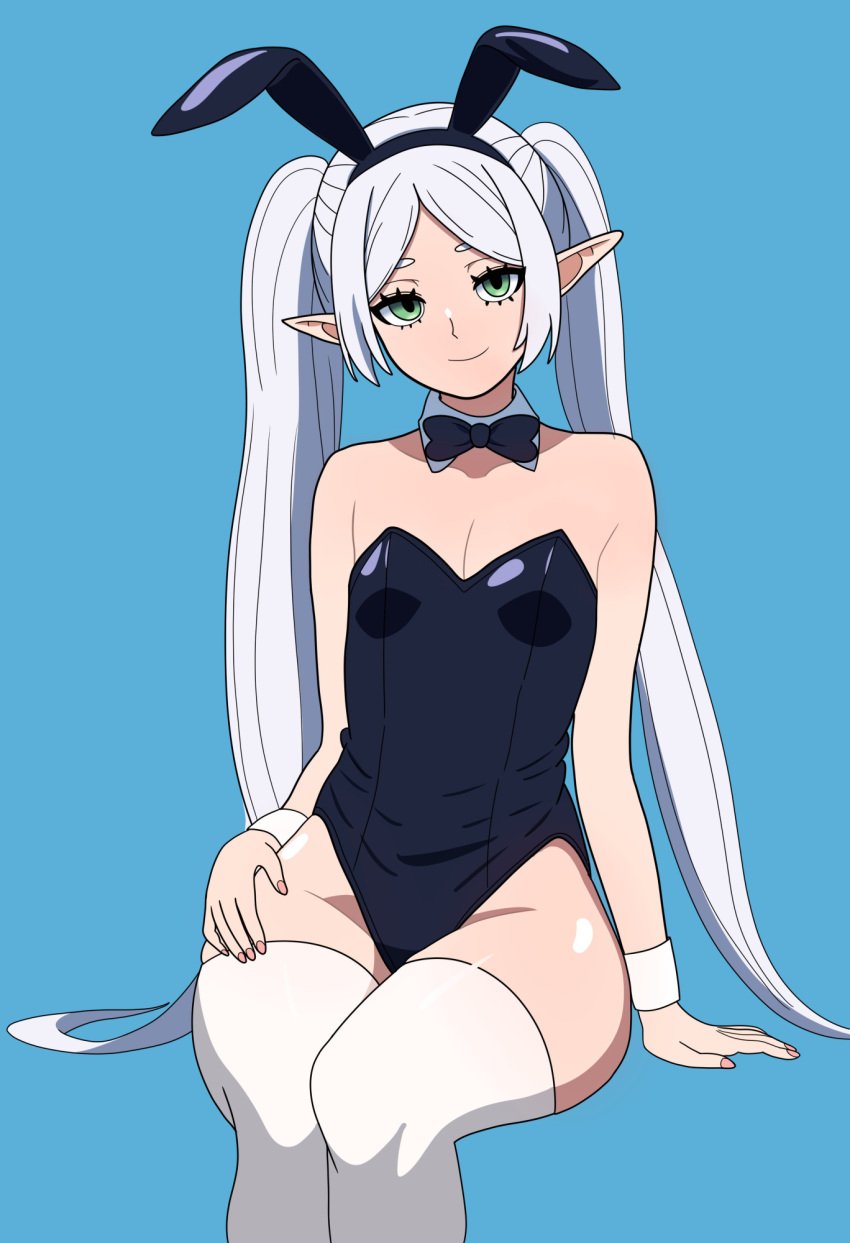 1girls adult adult_female bare_arms bare_chest bare_hands bare_hips bare_shoulders bare_skin bare_thighs black_bowtie black_bunny_ears black_bunnygirl_costume black_bunnysuit black_hairband blue_background bojack198 bowtie breasts bunny_ears bunny_tail bunnygirl bunnygirl_outfit calves cleavage closed_mouth_smile collar collarbone curvaceous curvaceous_body curvaceous_female curvaceous_figure curvaceous_hips curvaceous_thighs curvy curvy_body curvy_female curvy_figure curvy_hips curvy_thighs dot_nose elf elf_ears elf_female elf_girl exposed_arms exposed_chest exposed_hips exposed_shoulders exposed_skin exposed_thighs fair_skin female female_focus female_only fingernails fingers flat_belly flat_breasts flat_chest flat_chested frieren green_eyes green_eyes_female groin hairband hand_on_leg hand_on_own_leg hand_on_own_thigh hand_on_thigh head_tilt high_resolution highres knee_socks knees knees_together kneesocks lean_body lean_figure legs legs_closed legs_together legwear light-skined_female light-skinned light-skinned_female light_skin light_skin_female light_skinned light_skinned_female long_hair long_twintails looking_at_viewer mature mature_female nail_polish nails narrow_waist overknees parted_bangs petite petite_body petite_breasts petite_female petite_girl petite_tits pink_fingernails pink_nail_polish pink_nails pointy_ears shiny_legs shiny_skin shiny_thighs shoulders sidelocks simple_background sitting skinny skinny_female skinny_girl skinny_waist slender_body slender_waist slim_girl slim_waist small_breasts smile smiley_face smiling_at_viewer smirk smooth_chest smooth_skin solo sousou_no_frieren stockings thick_eyebrows thick_thighs thigh_highs thighhighs thighs thin_waist tilted_head twintails twintails_(hairstyle) upper_body v-line very_long_hair white_collar white_eyebrows white_hair white_hair_female white_knee_socks white_legwear white_stockings white_thigh_highs white_thighhighs white_wrist_cuffs wide_hips wrist_cuffs