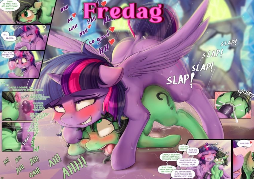 ahe_gao alcor90 anal anon english_text futanari my_little_pony princess_twilight_sparkle_(mlp) sudden_insertion suprised text twilight_sparkle_(mlp)