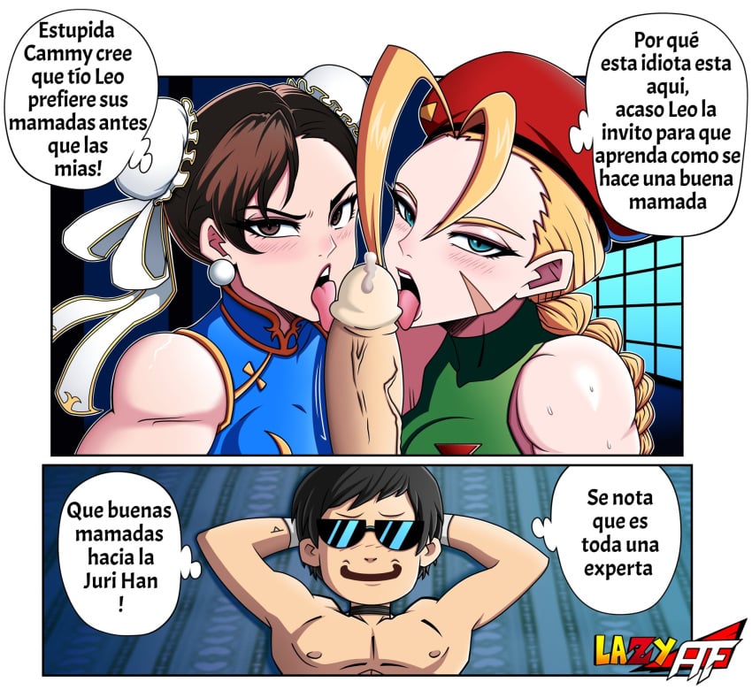 2girls1boy bloodrivals cammy_white capcom chrishollway chun-li chun-li_(fortnite) drkain97 fighting_game frikischoolsurvivors street_fighter theuncleleo