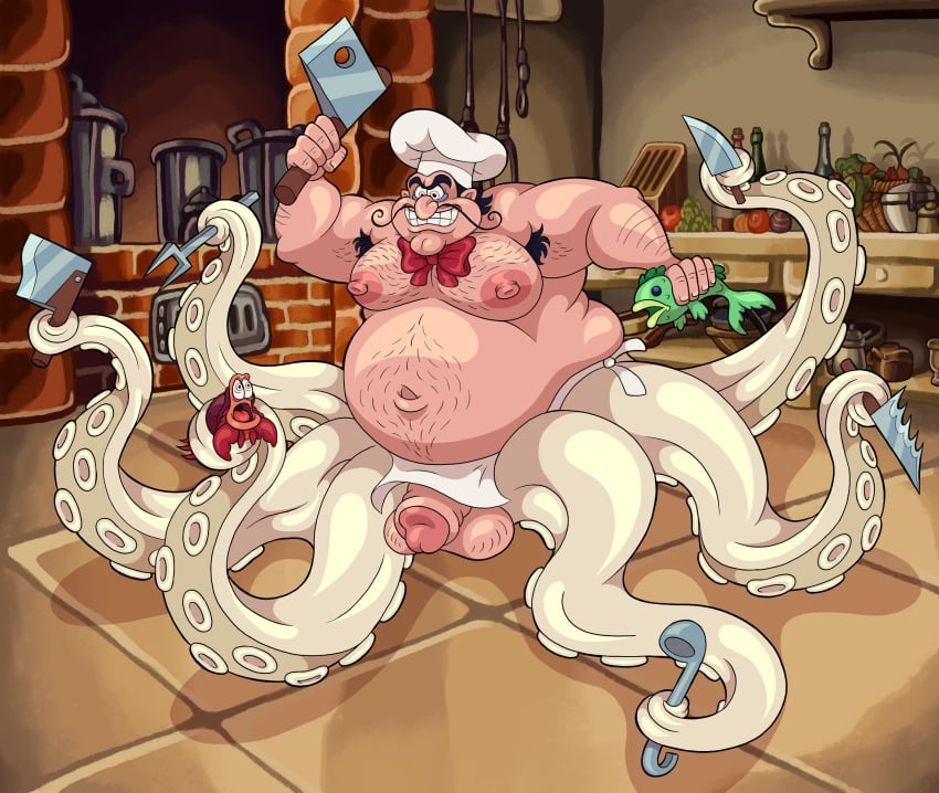 bara belly cecaelia chef chef_apron chef_hat chubby chubby_male disney fat fat_man gay gut hairy hairy_male male male_only merfolk merman monster monster_boy moobs moustache muscles octopus octopus_boy octopus_humanoid octopus_tentacle octopus_tentacles penis pubes tentacle tentacle_monster the_little_mermaid